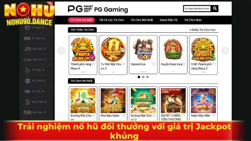 Trải nghiệm nổ hũ đổi thưởng với giá trị Jackpot khủng